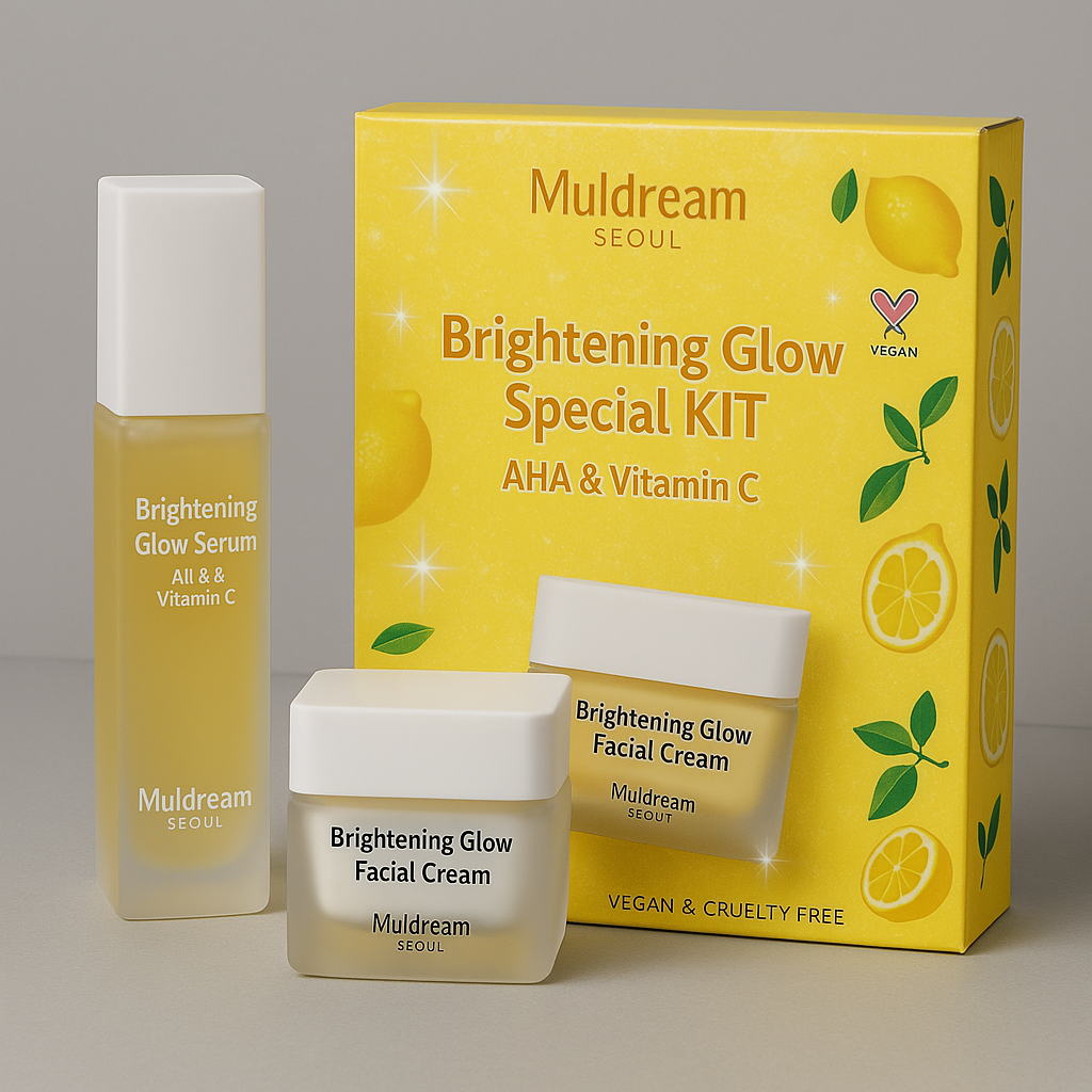 Muldrem Seoul Brightening Glow Special Kit AHA $ Vitamin C - Korean Skin Care