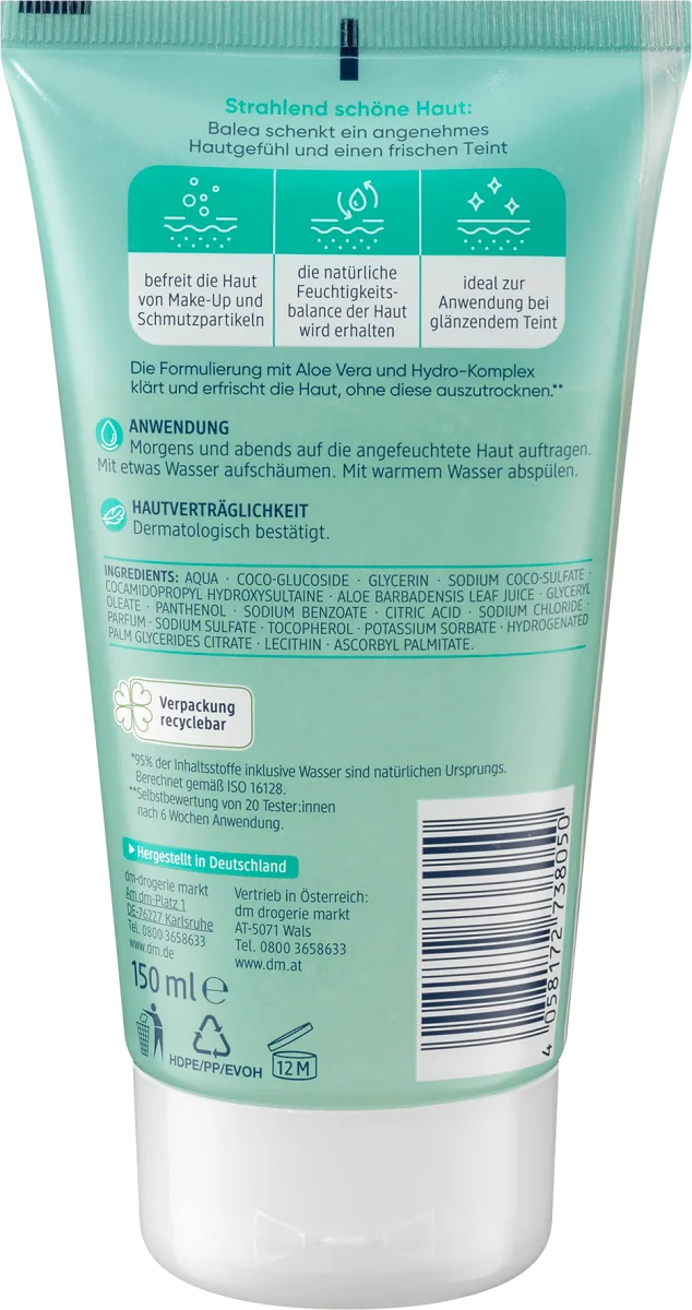 Balea, Washgel Refreshing Cleanser Gel 150ml