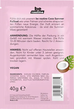 Foot bath with coconut scent, coco summer, 40 g