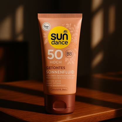 SUNDANCE Tinted Sun Fluid SPF 50 – 50ml | BB Formula with High UV Protection, Lightweight & Vegan, Made in Germany