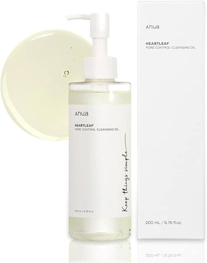 Anua - Heartleaf Pore Control Cleansing Oil – Gentle, Non-Comedogenic Makeup Remover for Acne-Prone Skin