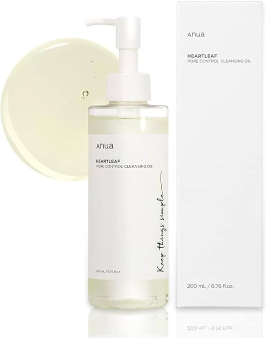 Anua - Heartleaf Pore Control Cleansing Oil – Gentle, Non-Comedogenic Makeup Remover for Acne-Prone Skin