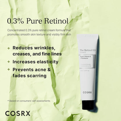 COSRX - Retinol 0.3 Face Cream – Intensive Anti-Aging & Skin Renewal Treatment