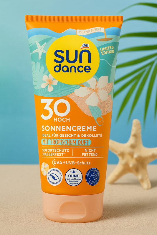 Sundance Sunscreen face with tropical scent, island breeze, SPF 30, 100 ml