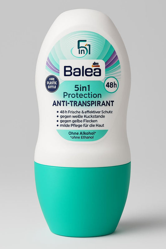 Balea, Antiperspirant Deodorant Roll-on 5in1 Protection, 50 ml