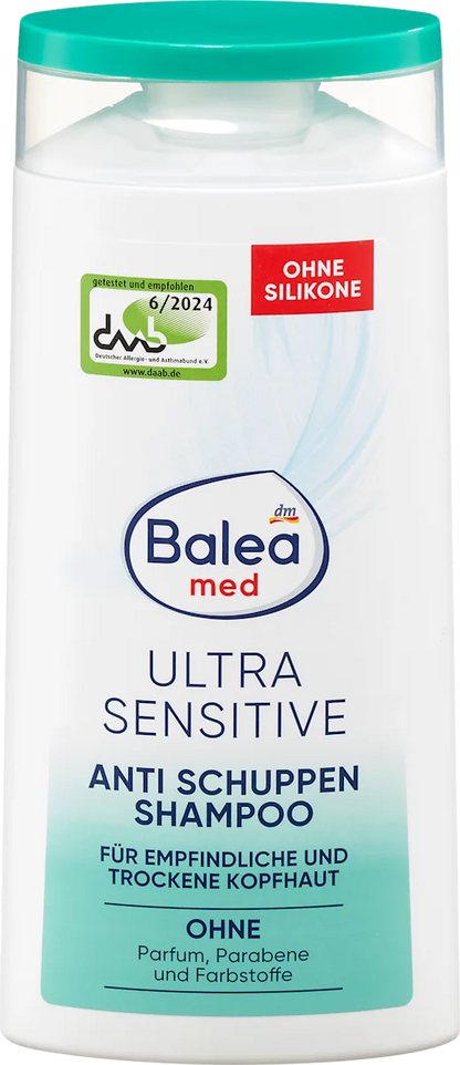 Balea med Anti-Dandruff Shampoo for Ultra Sensitive Skin, 250 ml