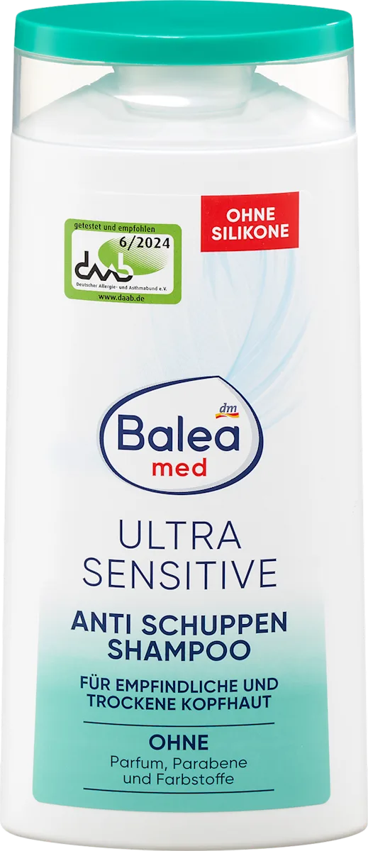 Balea med Anti-Dandruff Shampoo for Ultra Sensitive Skin, 250 ml