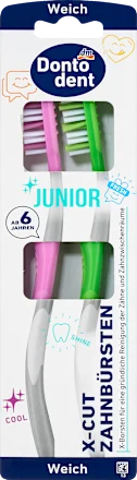 Toothbrush Junior X-Cut, soft, 2 pieces