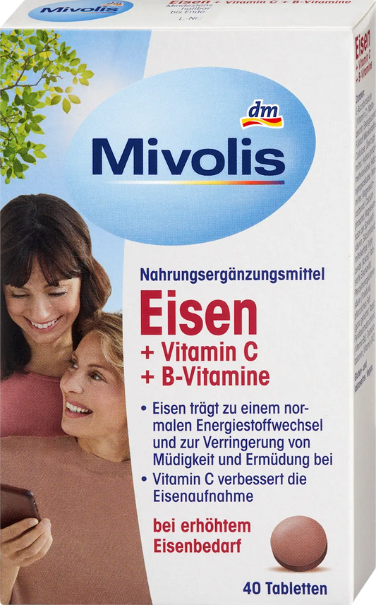 Mivolis Iron + Vitamin C + B Vitamins – 1 Tablet Daily