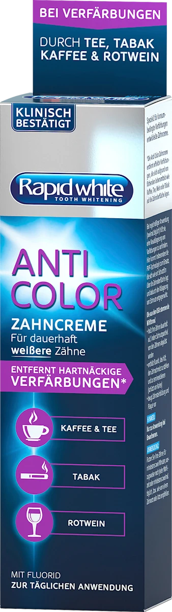 Rapid White Anti-Color Toothpaste, 75 ml