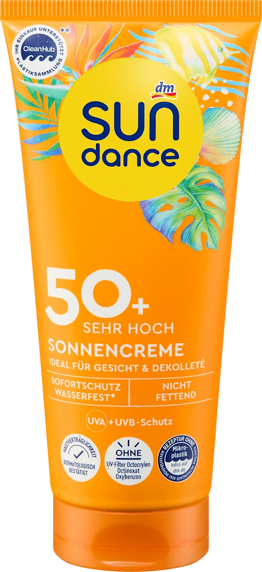 SUNDANCE Sunscreen Face SPF 50+ – 100ml | High Protection, Non-Greasy, Vegan & Water-Resistant, Made in Germany